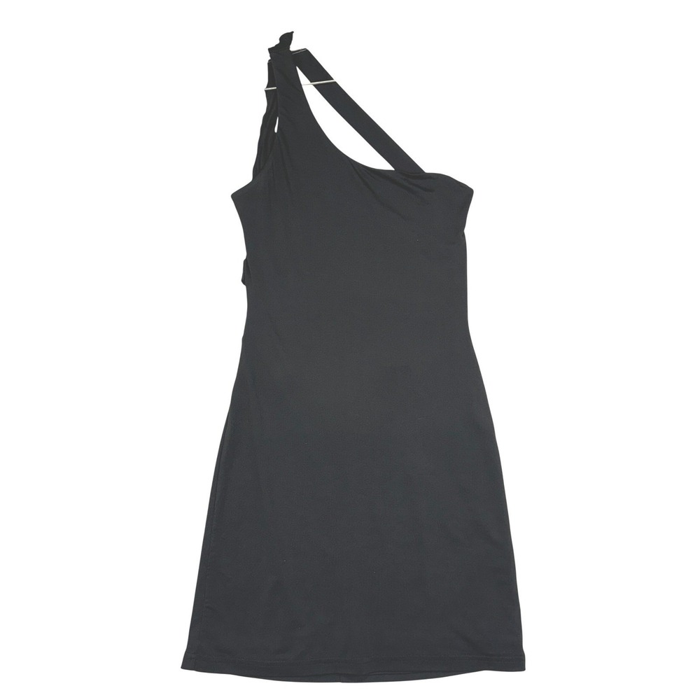 Superdown‎ One Shoulder Mini Dress Black Bodycon Stretch Women's size M